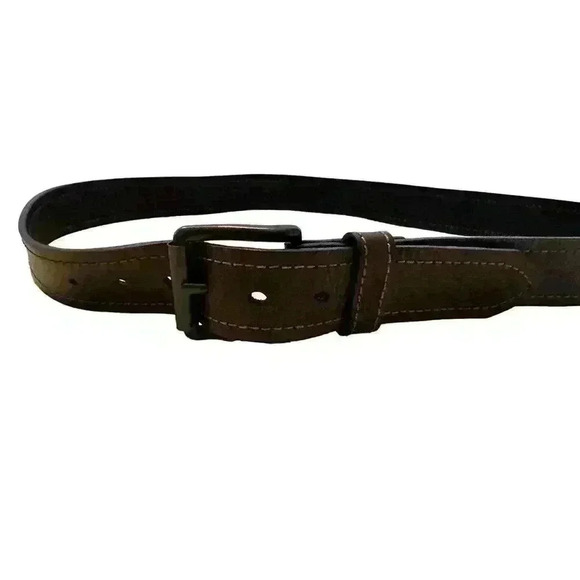 Dickies Men's Industrial Strength Heavy Stitching Leather Belt Brown Sz 40 - Picture 5 of 11